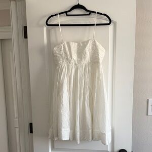 NWT- 100% Organic Cotton White Strapless Dress